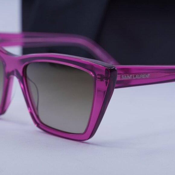 Final Price! Saint Laurent SL276 MICA 061 Cyclamen/Khaki Sunglasses - Picture 2 of 13